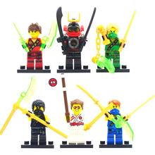 6pcs/lot Phantom Ninja Mini Figure Moive Super Hero Kid Baby Toy Building Blocks Sets Model Toys Minifigures Brick