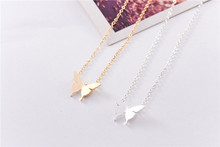 Luxury Statement Necklace Stainless Steel Gold Silver Chain Cute Butterfly Layered Necklace For Women Jewelry