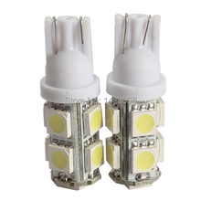 2PCS 194 168 W5W T10 9SMD-5050 LED White Light Car Tail Lamp Bulb Bright  High Quality