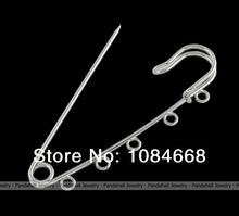 Iron Kilt Pins, Platinum Color, about 21mm wide, 75mm long, hole: 3mm