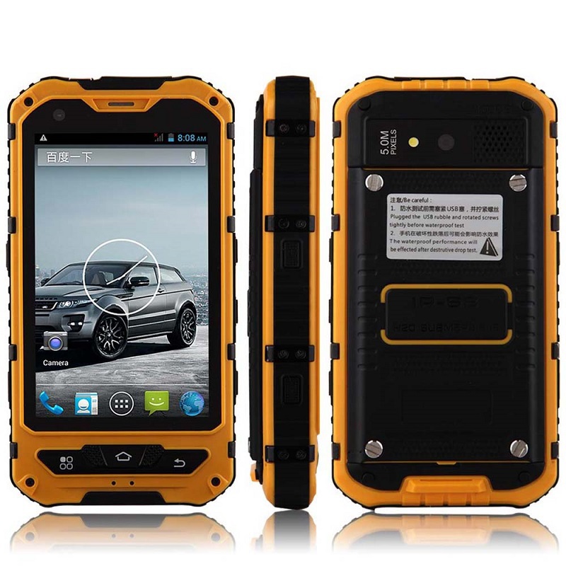 4 Inch Rugged Waterproof IP68 Dual Core SIM 3G Android 4 2 2 Smartphone A8 A