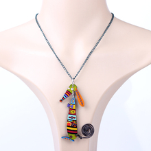 Bonsny Dog Necklace Acrylic Pendant Cute Animal Fashion Jewelry Women 2015 News Girls Accessories Collar Choker