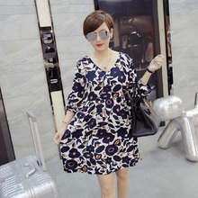 2016 new spring and summer maternity dresses print plus size women’s dresses pregnant dresses maternity clothings 16072