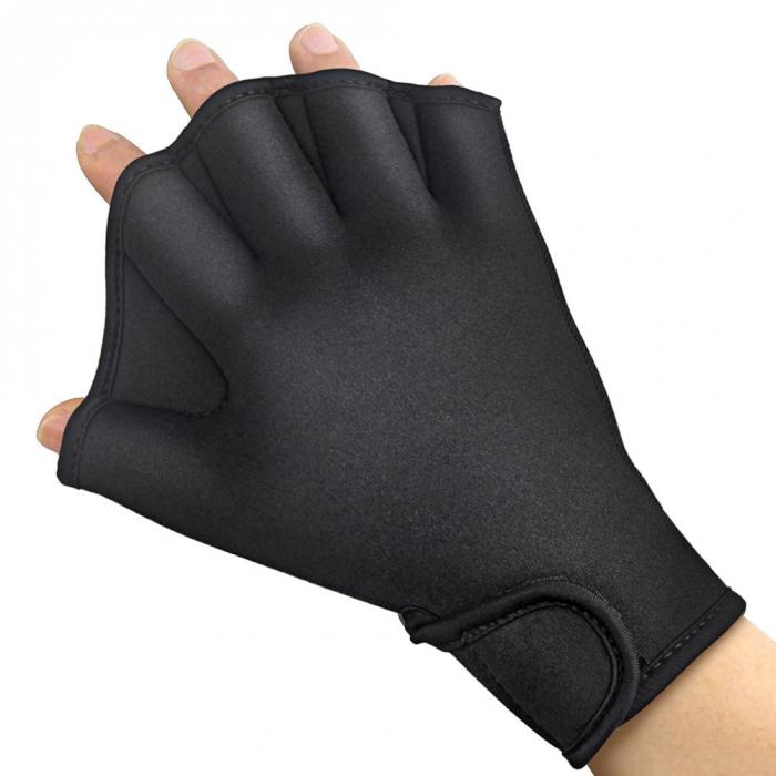 Efanr 1 Pair Training Aqua Fit Swim Webbed Gloves Aquatic Fitness Water Resistance Gloves for Women Men Children