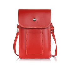 Luxury Double Pockets Holster Bag With Card Magnetic Pouch Leather Wallet Case Cover For All Smartphone 6.3 inch Below