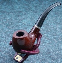 New 2014 Hot Sale WOODEN Enchase Smoking Pipe Tobacco Cigar pipes+Stand Free Shipping & Wholesale