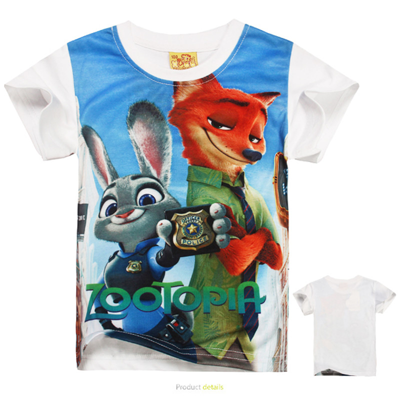 Zootopia T Shirt Baby font b Boy b font Clothes Children font b Clothing b font