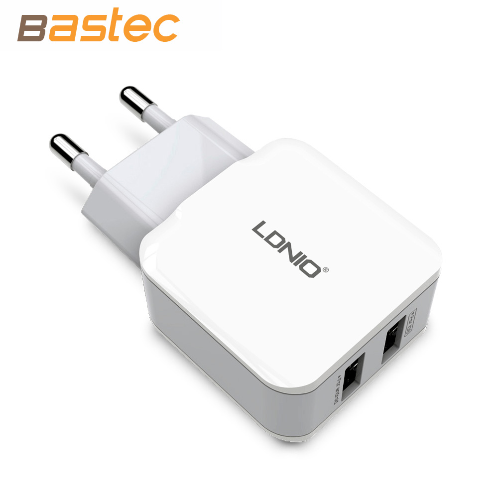 Bastec 5 В 2.4A Смарт Зарядное Dual USB Зарядное устройство Стены портативный ЕС Plug Мобильный Телефон Зарядное Устройство для iPhone Samsung Xiaomi таблетки