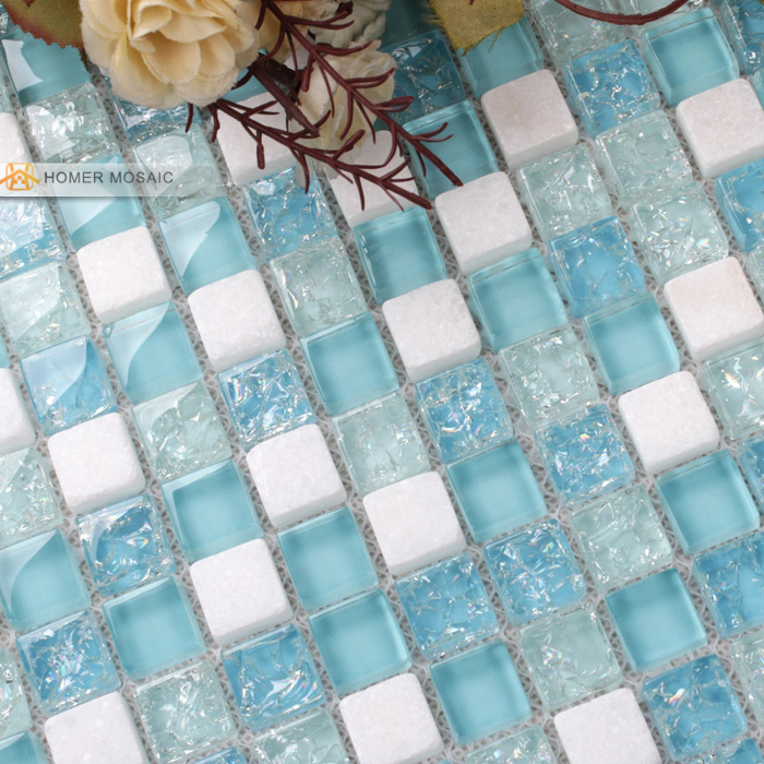 Online Kaufen Großhandel blauen glasfliesen aus China blauen