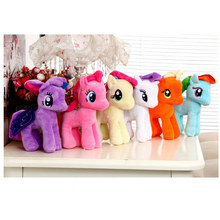 1pcs super cute! 25 cm children’s TV cartoon MLP Rainbow Pony plush doll stuffed animals for children birthday gift wholesale