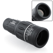 Alta calidad negro 16 x 52 ajustable Dual del zumbido del foco de la lente óptica Armoring deportes telescopio Monocular