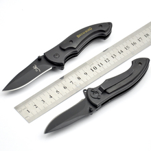 Browning S337 Small Hunting Pocket Knife Folding Knives camping knife 440 55HRC Blade Steel Shadow Wood
