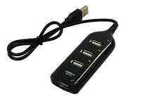 Wholesale High Speed Micro Mini 4 Port USB 2.0 Hub USB Port For Laptop PC Computer Laptop Peripherals Accessories Free Shipping