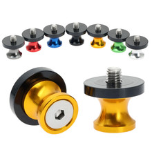 2Pcs 8mm CNC Aluminum Swingarm Spools Slider Universal Rear Motorcycle Stands Screws M8 Bobbins For Honda Suzuki Ducati BMW