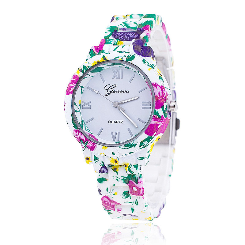 Гаджет  Charming Flower Geneva Quartz Watch Women Dress Watches None Часы
