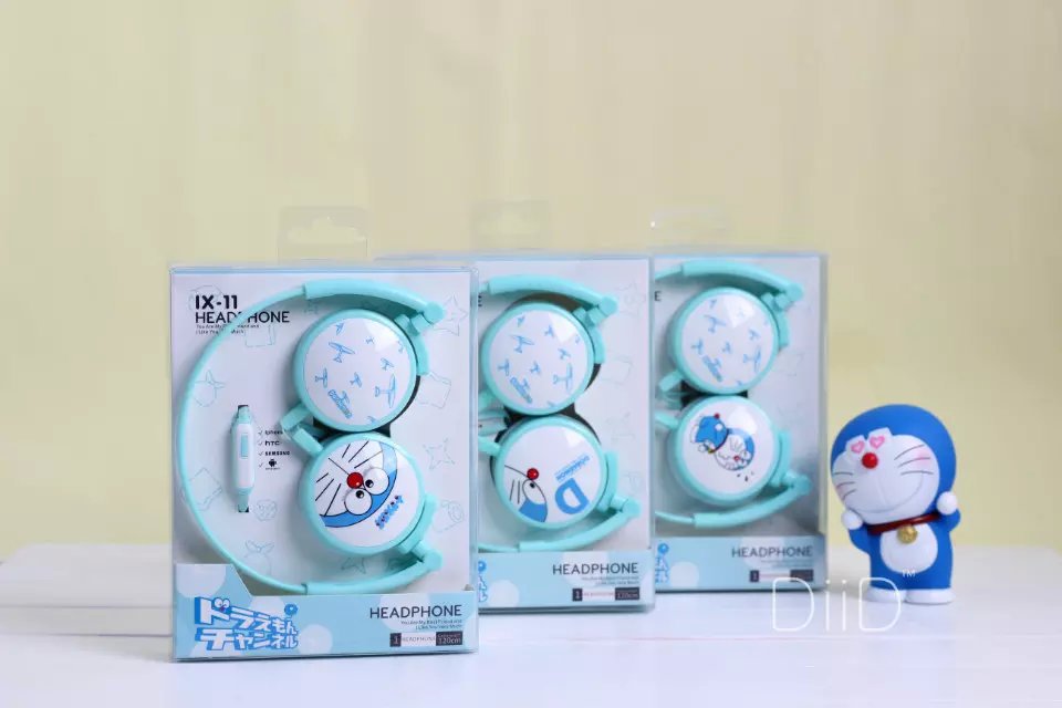 2016 Doraemon font b Headphone b font with Mic for Iphone 5 5s 6 6plus cute