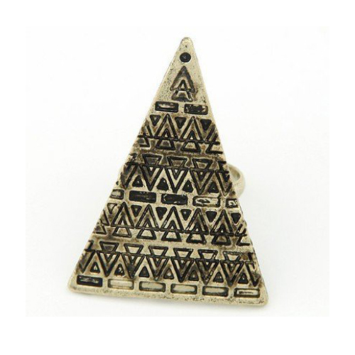 Promotions New Design Fashion High quality Vintage Bohemia Style Metal geometric triangle ring Jewelry for Women