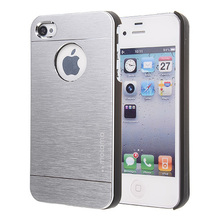 Phone Cases for iPhone 4 4S case Brushed metal Cover mobile phone bags cases Brand New
