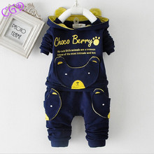 Hot 2pcs/set Baby Boy Baby Girl Clothing Sets Fashion Boys Girls Cartoon Bear Cute outfits children hoodies pants Kids Clothes