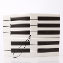 Piano Keys Case Passport Cover men,3D Design PU&PVC Leather Travel Passport Holder,14*9.6cm for travel