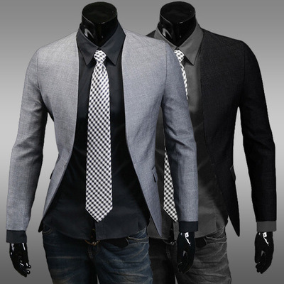 2015 New Hot Sale Regular Polyester Cotton Single Breasted Broadcloth Full Men Blazer Jacket Blazer Masculino