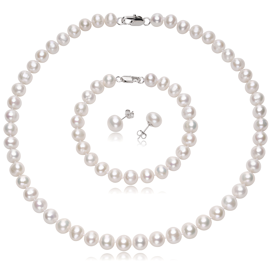 Genuine Natural Freshwater Pearl Jewelry Sets For ...