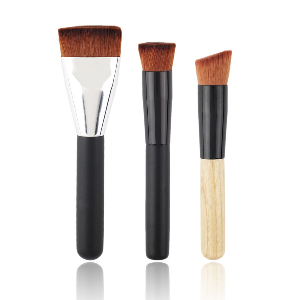 3pcs set Hot Flat Contour Powder Brush Multi Function Blush Brush Blend Makeup Brush kit Foundation
