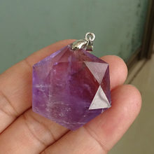 necklace Polka dot natural amethyst pendant amethyst pendant large satellite amethyst pendant ametrine