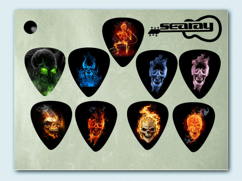 music instrument various guitar pick skull image mixing various different(China (Mainland))