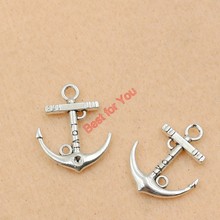 Anchor Charm Mixed Tibetan Silver Tone Rudder Fashion Pendants Jewelry Diy Jewelry Making 10pcs c016