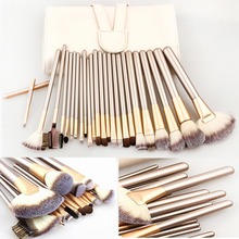 2015 Professional Soft 1Set/lot 12/18/24pcs Makeup Brushes Set Cosmetic Real Make Up Tools eyeshadow blush Set with Leather Bag