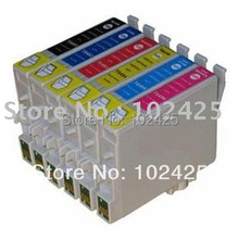free shipping 24PK Brand new with chip inkjet T0801 – T0806 T0807 ink cartridge compatible EPSON RX585 printer