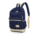 Durable Canvas Backpack Women 2016 Trendy New Laptop School Bag Fashion Spotted Travel Bag Designer Practical