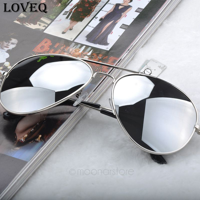 New 2015 Fashion Sunglasses Men Women Girls Cool Bat Mirror UV Protection Aviator Sun Glasses Eyewear