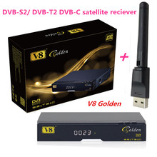 V8 Golden DVB-S2/ DVB-T2 DVB-C Receptor satellite Receiver Support Europe cccam Cline 1 USB WIFI set top box