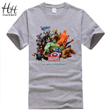 Hot Sale Fashion Marvel T Shirt Men IRON Avengers Captain America Hulk tshirts Men’s Clothing O-neck Short Sleeve Tops Tees