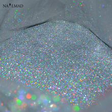 0.05mm Laser Silver Glitters Nail Holographic Sequins Nail Paillettes Hologram Nail Sparkle Glitter Laser Glitter Dust 3ml
