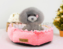 Новые собаки кошки мода точка кружева поставок дом doggy теплый мягкая кровать щенок продукции питомников гнездо домашние аксессуары помет 1 шт.