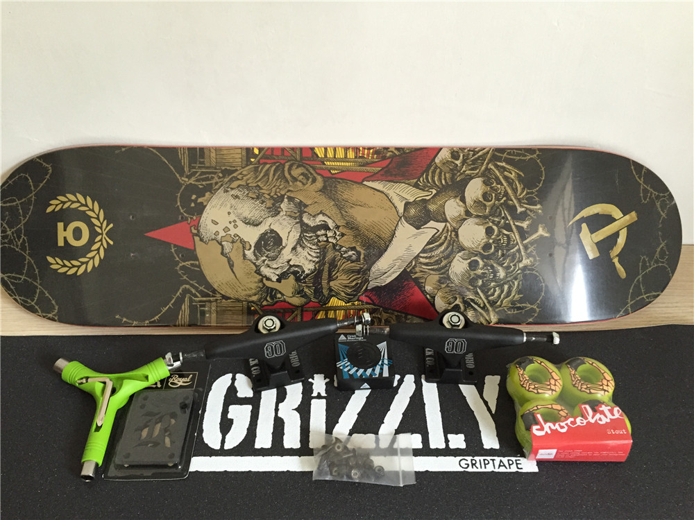 Pro Skateboard Set Multi Brands Skate Deck Trucks Wheels & Bearings