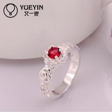 R397 Hot Sale Korean Nigeriran Bead Ruby Jewelry Austrian Crystal Rings For Couples Bijoux Women Ring