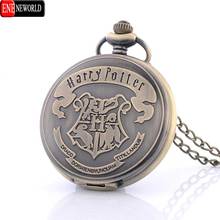 Vintage Harry Potter Quartz Pocket Watch Men Women Love Pendant Wholesale Price Steampunk Necklace Best Gift