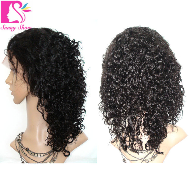 7A Lace Front Human Hair Wigs Malaysian Virgin Hair Kinky Curly Glueless Full Lace wig 8''-26'' Top Quality Wigs For Black Women