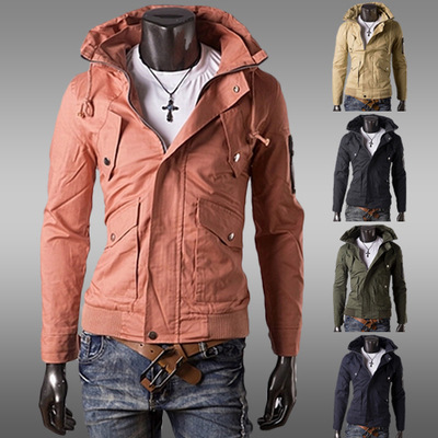2015 Real Promotion Mandarin Collar Cotton Polyester Zipper No Standard european And American Style Woven Military