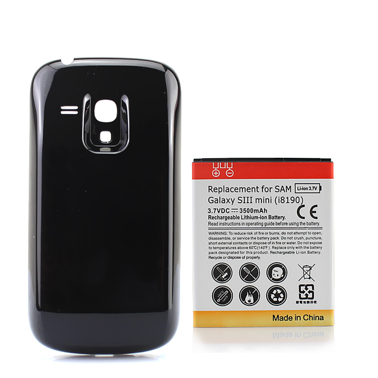 Гаджет  Extended Backup 3500mAh Battery + Black Back Cover For Samsung Galaxy SIII S3 Mini i8190 None Бытовая электроника