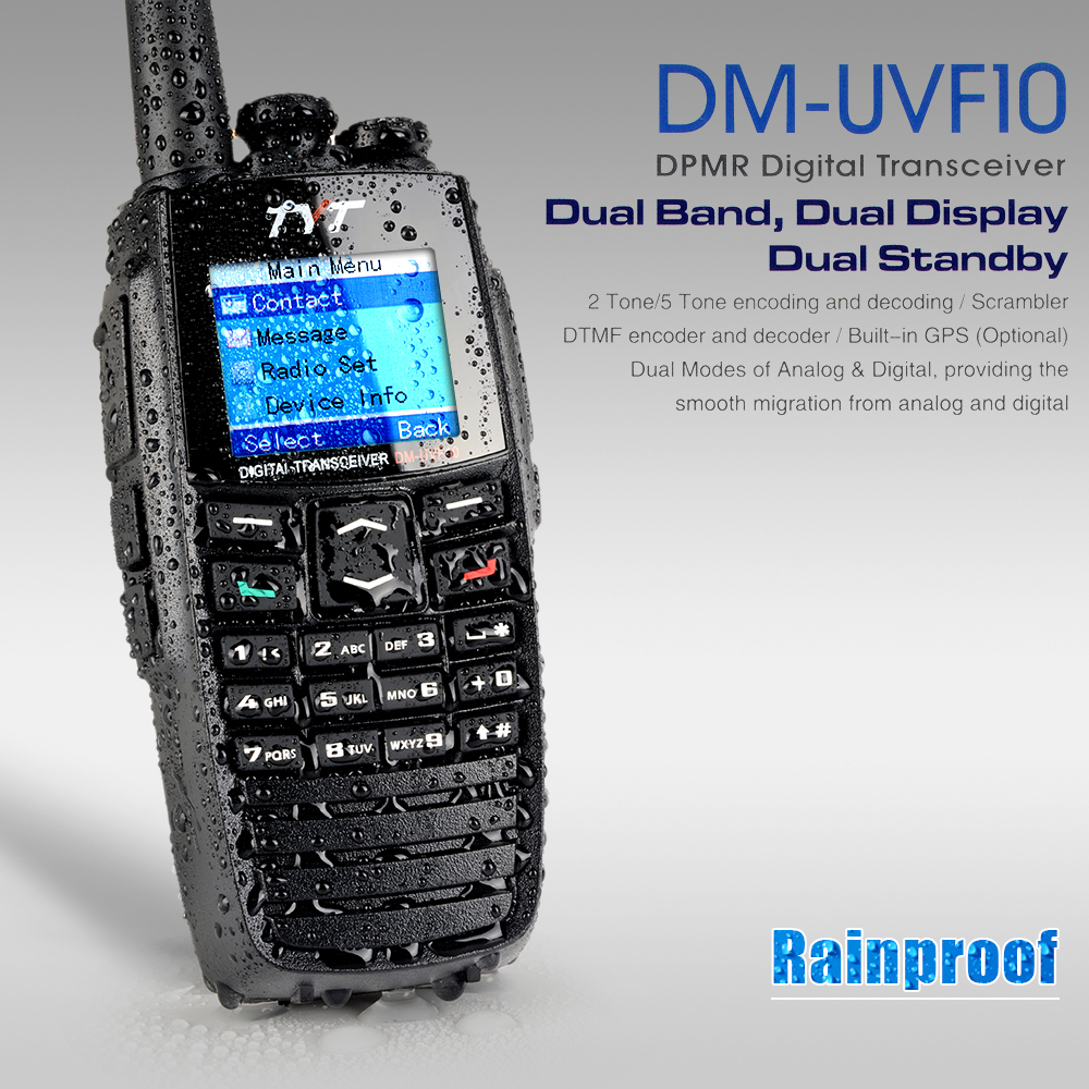 Express Free Shipping 3 10 Days TYT DM UVF10 Digital Two Way Radio 256CH VHF UHFDual