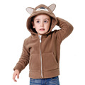 Cartoon Thick Jackets Boys Coats Winter Outerwear Girls Jackets Fleece Hooded Baby Kids Jackets 2 6Y