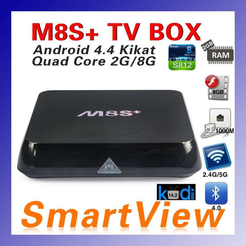 M8s   box amlogic s812    4.4 2.4   5  wi-fi m8s + 2  / 8  h.265 hevc  lan bluetooth 4.0 kodi