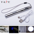 2017 NEW Aluminium Alloy Waterproof LED USB Chargeable Flashlight Powerful Rechargeable Cree Torch Keychain Pen Flashlight