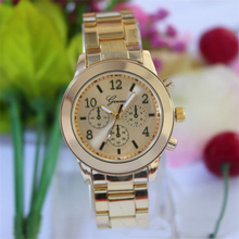 New 2015 Women Dress Watches Geneva Stainless Steel wristwatch women Watch Luxury Casual Relogio Men Quartz watch