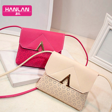 2016 New Fashion V-Shaped Women Shoulder Messenger Bag Hollow Out Handbags Ladies Crossbody Bag Envelope Bag Women Clutches Tote